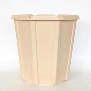 Vintage Rubbermaid Wastebasket with Caning Pattern